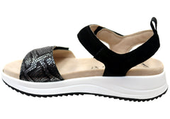 Caprice Avarii Womens Comfortable Wide Fit Leather Adjustable Sandals